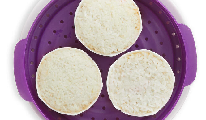 Tupperware Nasi Tim Ayam Jamur 